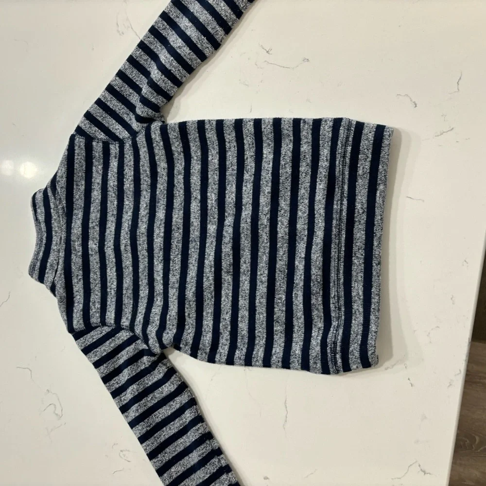 Striped Navy and Gray Kids Top